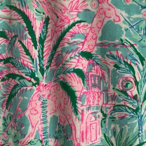 LILLY PULITZER Jodee Dress Bali Blue Spotted On Worth Tiered Knit Ruffle large